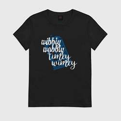 Футболка хлопковая женская Timey tardis, цвет: черный