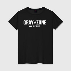 Футболка хлопковая женская Gray zone warfare logo, цвет: черный