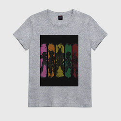 Футболка хлопковая женская Моя геройская академия Всемогущий Отяко Урарака, цвет: меланж