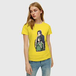 Футболка хлопковая женская Монолог фармацевта Жэньши Расчётливый интриган, цвет: желтый — фото 2