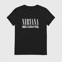 Футболка хлопковая женская Nevermind Nirvana, цвет: черный