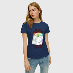 Футболка хлопковая женская Это отвратительно мне нравиться, цвет: тёмно-синий — фото 2