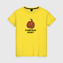 Футболка хлопковая женская Pumpkin Kurt - the office, цвет: желтый