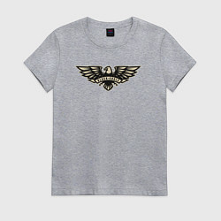 Футболка хлопковая женская Чёрный орёл, цвет: меланж
