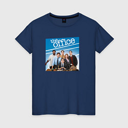 Футболка хлопковая женская The office poster, цвет: тёмно-синий