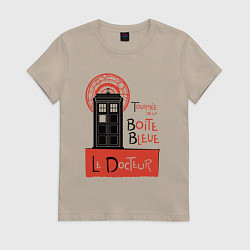 Футболка хлопковая женская Le docteur, цвет: миндальный