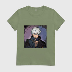 Футболка хлопковая женская Годжо, цвет: авокадо