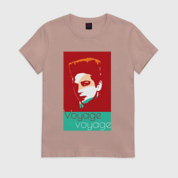Футболка хлопковая женская Voyage voyage, цвет: пыльно-розовый