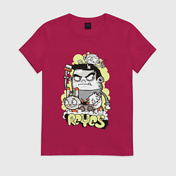 Футболка хлопковая женская Короли граффити, цвет: маджента