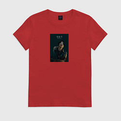 Футболка хлопковая женская Suga Butter, цвет: красный