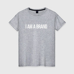 Футболка хлопковая женская I am a brand, цвет: меланж