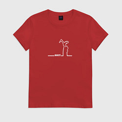 Футболка хлопковая женская Что это такое, цвет: красный