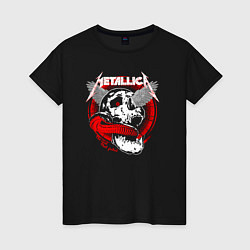 Футболка хлопковая женская Metallica the god, цвет: черный