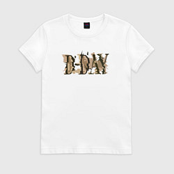 Футболка хлопковая женская BTS Dday, цвет: белый