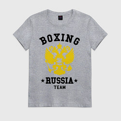 Футболка хлопковая женская Boxing Russia Team, цвет: меланж