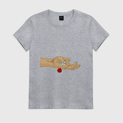 Футболка хлопковая женская Игра в кости, цвет: меланж