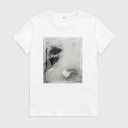 Футболка хлопковая женская Graphic Abstract, цвет: белый