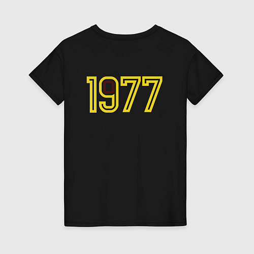 Женская футболка 1977 год рождения / Черный – фото 2