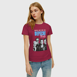 Футболка хлопковая женская Depeche Mode Vintage, цвет: маджента — фото 2