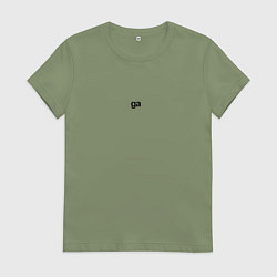 Футболка хлопковая женская Скажи жизни да, цвет: авокадо