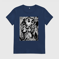 Футболка хлопковая женская Ван-Пис мугивары вано, цвет: тёмно-синий