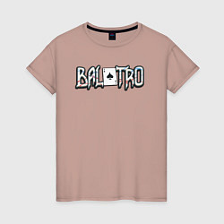 Футболка хлопковая женская Balatro logo, цвет: пыльно-розовый