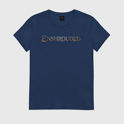Футболка хлопковая женская Enshrouded logo, цвет: тёмно-синий