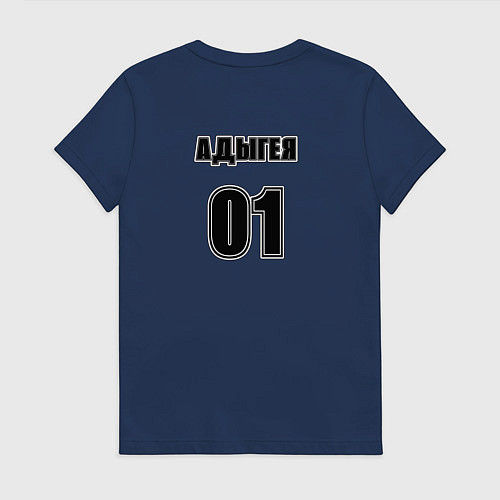 Женская футболка Регион Адыгея / Тёмно-синий – фото 2