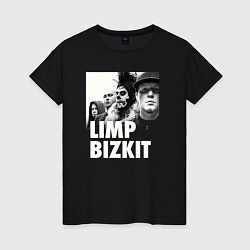 Футболка хлопковая женская Limp Bizkit rap rock, цвет: черный