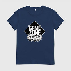 Футболка хлопковая женская Game zone, цвет: тёмно-синий