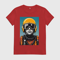 Женская футболка Кибер пилот