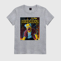 Футболка хлопковая женская Prodigy by Homer Simpson, цвет: меланж