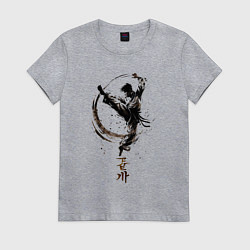 Футболка хлопковая женская Неизвестный боец, цвет: меланж