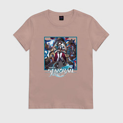 Футболка хлопковая женская Сюэй, цвет: пыльно-розовый