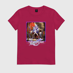 Футболка хлопковая женская Зарянка, цвет: маджента