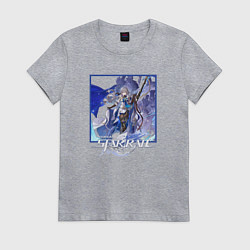 Футболка хлопковая женская Броня Рэнд, цвет: меланж