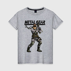 Футболка хлопковая женская Snake Solid soldier, цвет: меланж