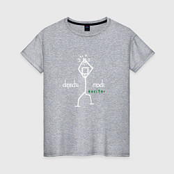 Футболка хлопковая женская Depeche Mode - Exciter merch, цвет: меланж