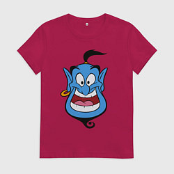 Футболка хлопковая женская Аладдин - Джинни, цвет: маджента