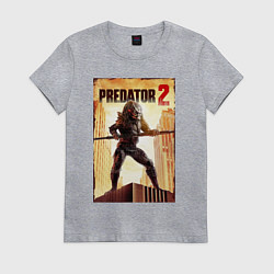Футболка хлопковая женская Predator 2, цвет: меланж