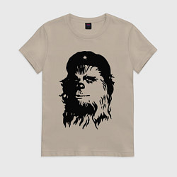 Футболка хлопковая женская Star wars - Chewie Guevara, цвет: миндальный