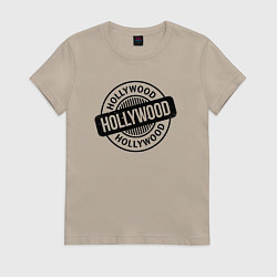 Футболка хлопковая женская Hollywood vibe, цвет: миндальный