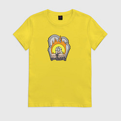 Футболка хлопковая женская Fire keeper, цвет: желтый