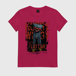 Футболка хлопковая женская Хагги Вагги из Poppy Playtime, цвет: маджента