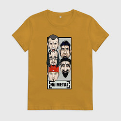 Футболка хлопковая женская Ego, цвет: горчичный