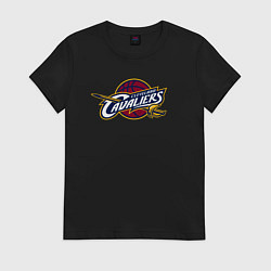 Футболка хлопковая женская Cleveland Cavaliers, цвет: черный
