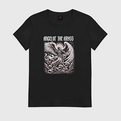 Футболка хлопковая женская Angel of the abyss, цвет: черный