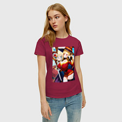 Футболка хлопковая женская Марин Китагава косплей Мегумин, цвет: маджента — фото 2