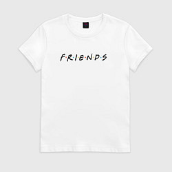 Футболка хлопковая женская Friends, цвет: белый