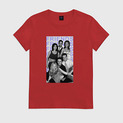 Футболка хлопковая женская Сериал Друзья, цвет: красный